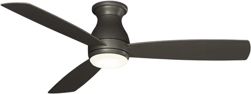 Hugh 52" 3-Speed AC Ceiling Fan with LED Light & Remote - Wet Rated, Matte Greig - Picture 1 of 8
