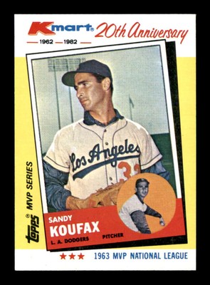 1982 Topps K Mart #4 Sandy Koufax   NM X3435806