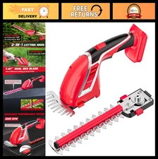 Cordless Hedge Trimmer & Grass Shears Combo, Lightweight 7.87" Electric Cutter f