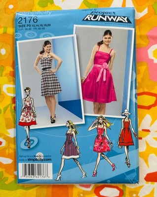 Simplicity 2176 - ''Project Runway'' Dress  - Sizes 12-20 - Uncut Sewing Pattern