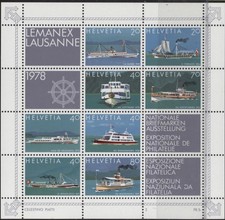 Switzerland 1978  Lausanne Lemanex National Philatelic Exhibition MS, mint MNH