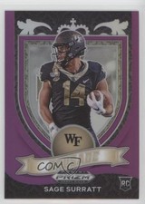 2021 Panini Prizm Draft Picks Crusade Purple Prizm 16/75 Sage Surratt #177 0q65