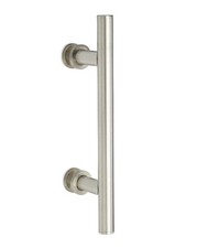 Counterpoint 6" Center-to-Center Single Sided Pull with Rosettes -Brushed Nickel