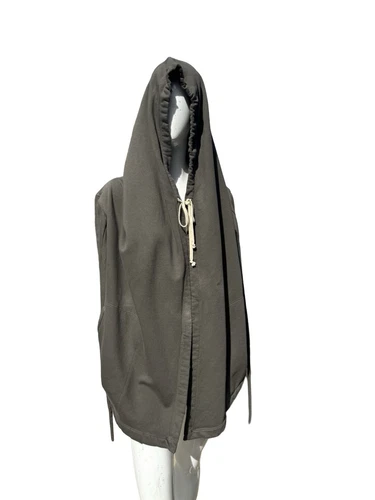 Felpa con cravatta Intake Rick Owens DRKSHDW SS14 Vicious taglia M donna grigio scuro
