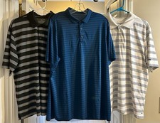 3 Champion Men's Striped Golf Polos Size XL Extra Large