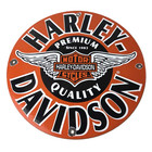 Vintage Harley-Davidson Motorcycles Sign - Porcelain Service Gas Pump Sign