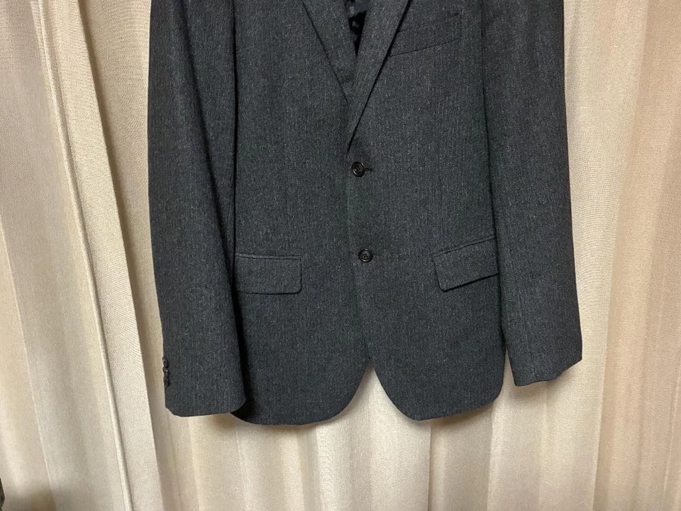 Uniqlo +J Jil Sander Wool Tailored Jacket Gray L Excellent Used JAPAN - Image 4 of 4