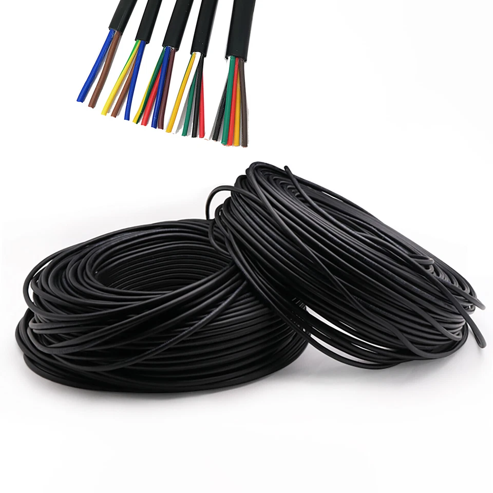 0.2/0.3/0.5/1 mm² 2/3/4/5 CORE ELECTRICAL FLEXIBLE CABLE TWIN TRIPLE WIRE PVC - Image 2 of 4
