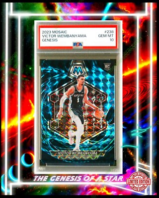 2023-24 Mosaic Victor Wembanyama  Genesis #238 SSP #'d/50 Limited Edition Poster
