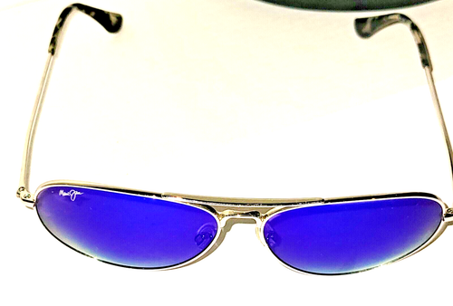 Maui JIM MJ 264-17 titanium frames Polarized Blue Hawaii Lens Hard Snap Case - Picture 4 of 17