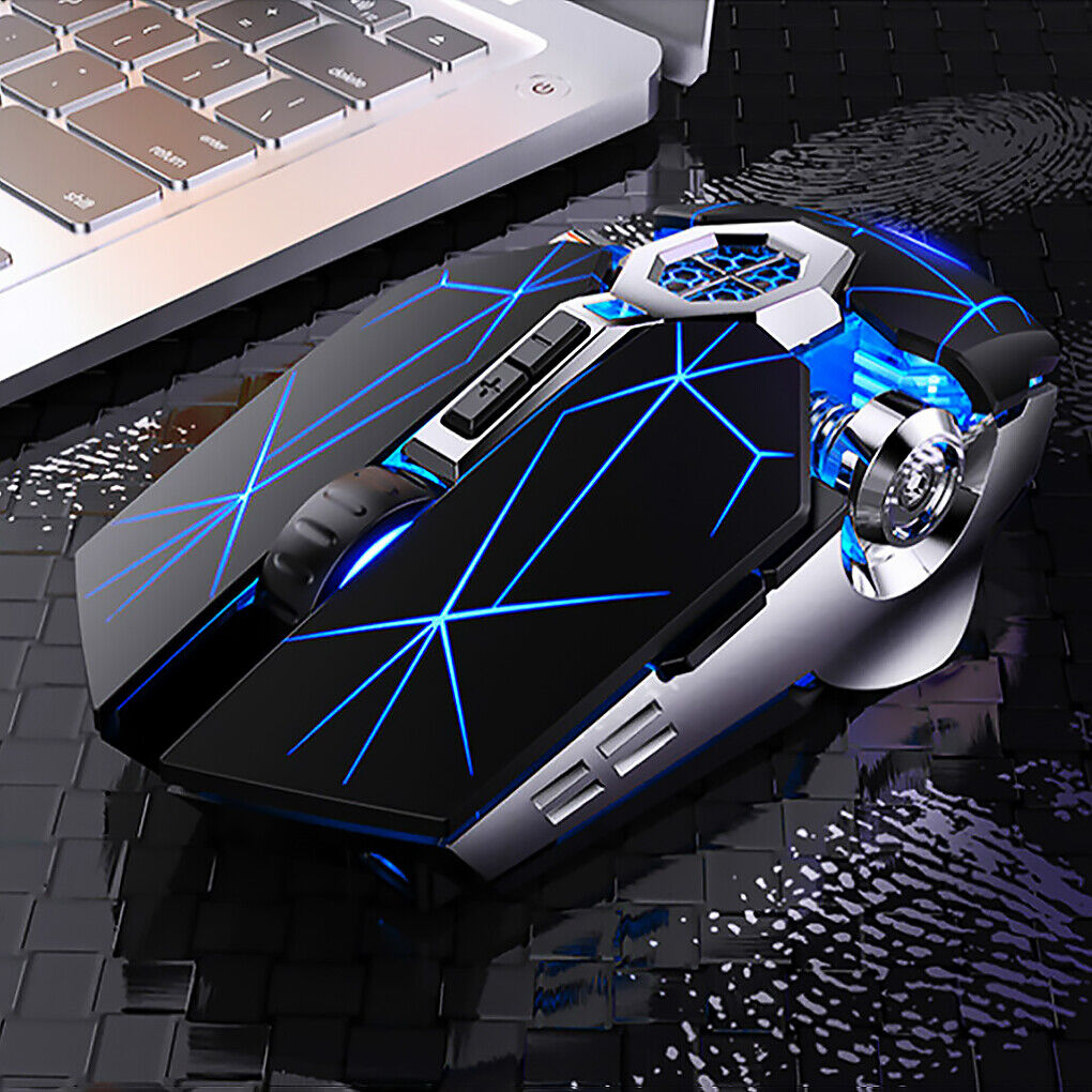 Wireless Maus Gaming Maus USB Optisch 7-Tasten Beleuchtet Gamer für PC Laptop