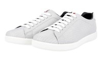Prada Pique Bike Linea Rossa Downtown Sneaker - 4E2988 Silber - Neu - 6 40