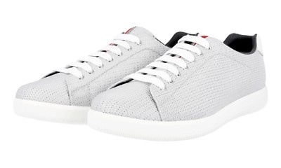 PRADA Pique Bike Linea Rossa Downtown Sneaker - 4E2988 Silber - NEU -  6 40