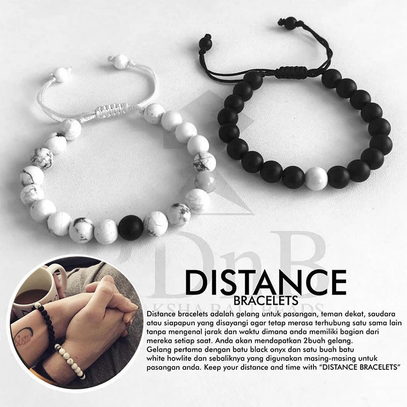 2Pcs Couples Bracelets Lovers Bracelet His Hers Weaving Distance Bracelet Gift