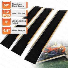 1/2PCS VNN 59" Aluminum Shed Ramps 5FT Long Loading Ramp for Lawn Mower 1200 lbs