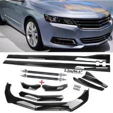 Front Bumper Lip Spoiler Chin Splitter Bod Kit Glossy Black For Chevrolet Impala