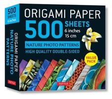 Origami Paper 500 sheets Nature Photo Patterns 6 15 cm Tuttle Origami Paper D...