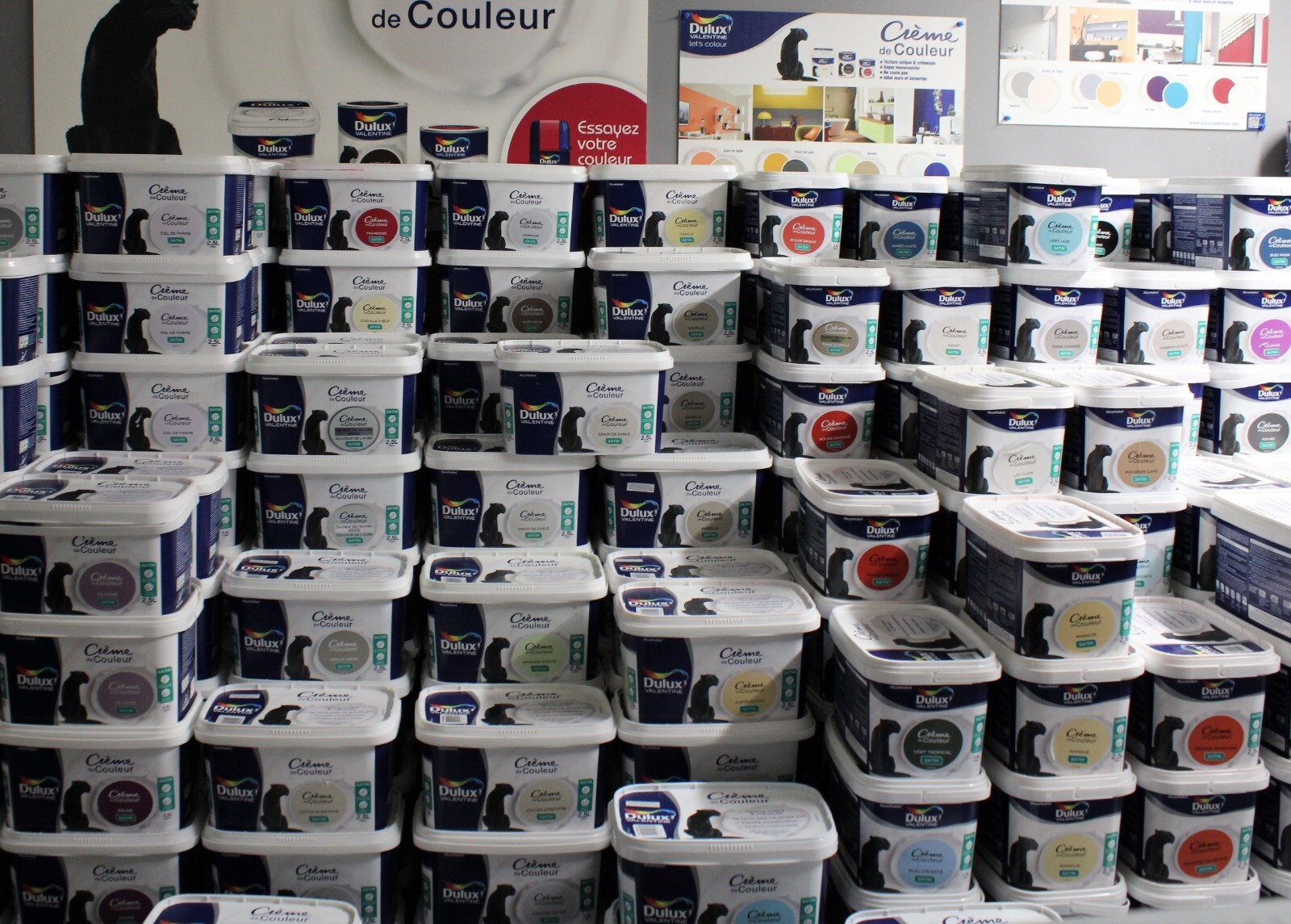 Peinture Dulux Valentine Crème de Couleur Satin 2,5 Litres