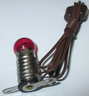 Kahlert - Beleuchtung E10 rot mit 2 Fahnen 3,5 Volt NEU/OVP
