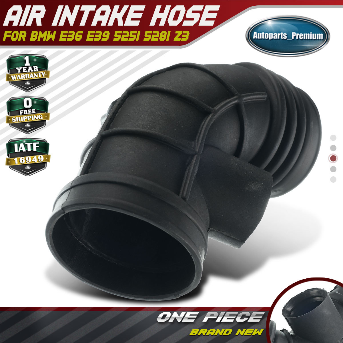 Intake Air Flow Mass Meter Boot Hose for BMW E39 525i 528i 1999-2003 13541435625-image