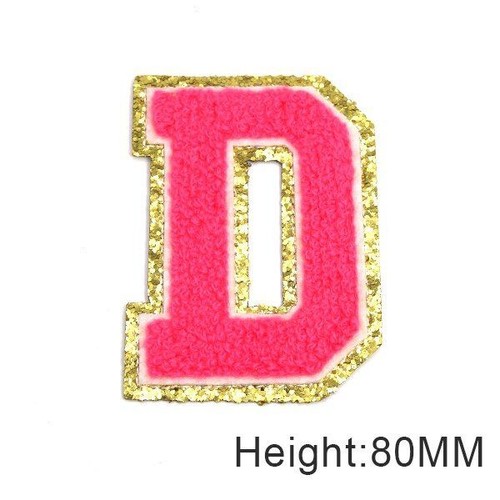 Chenille Letter Sequined Patches Pink Iron On Appliques Garment Craft Decor 1Pcs - Picture 11 of 58
