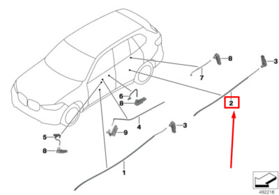 NEW BMW X6G06 REAR RIGHT DOOR COURTESY LAMP CONNECTOR 63316996394