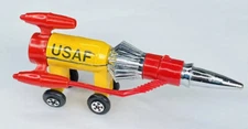 Yot Toys Thunder Bird 3 Rare USAF Taiwan 1970s Vintage Die-Cast Space Rocket
