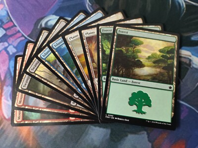 #ad #ad Basic Land Set of 100 20 of Each Type Foundations NM MTG $11.95
