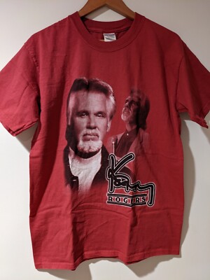 Vintage 90s Kenney Rogers Country Music Red Medium T-shirt