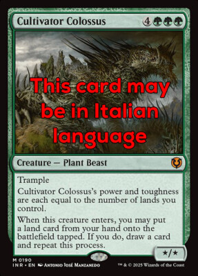 MTG CULTIVATOR COLOSSUS EXC - CULTIVATOR COLOSS 190 - INR - MAGIC