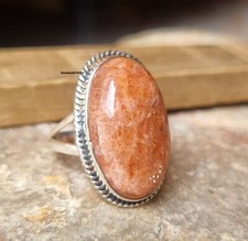 Magnificent Sunstone Ring 925 Sterling Silver Birthday Handmade Gift Ring PG194