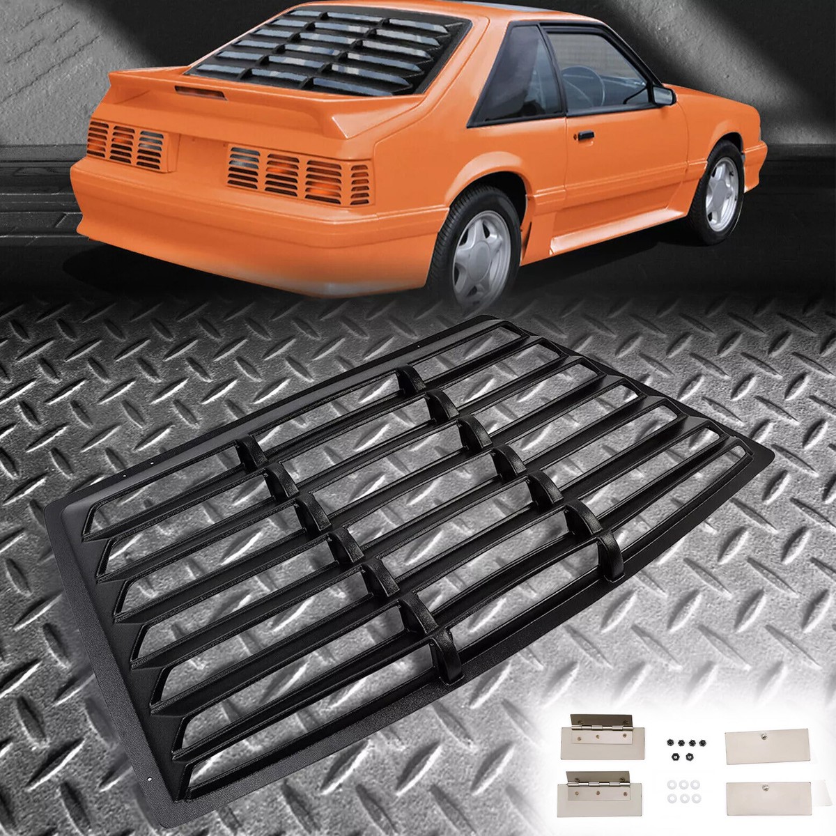 KUAFU 1979-1993 Ford Mustang Fastback Rear Window Louver Sun Shade