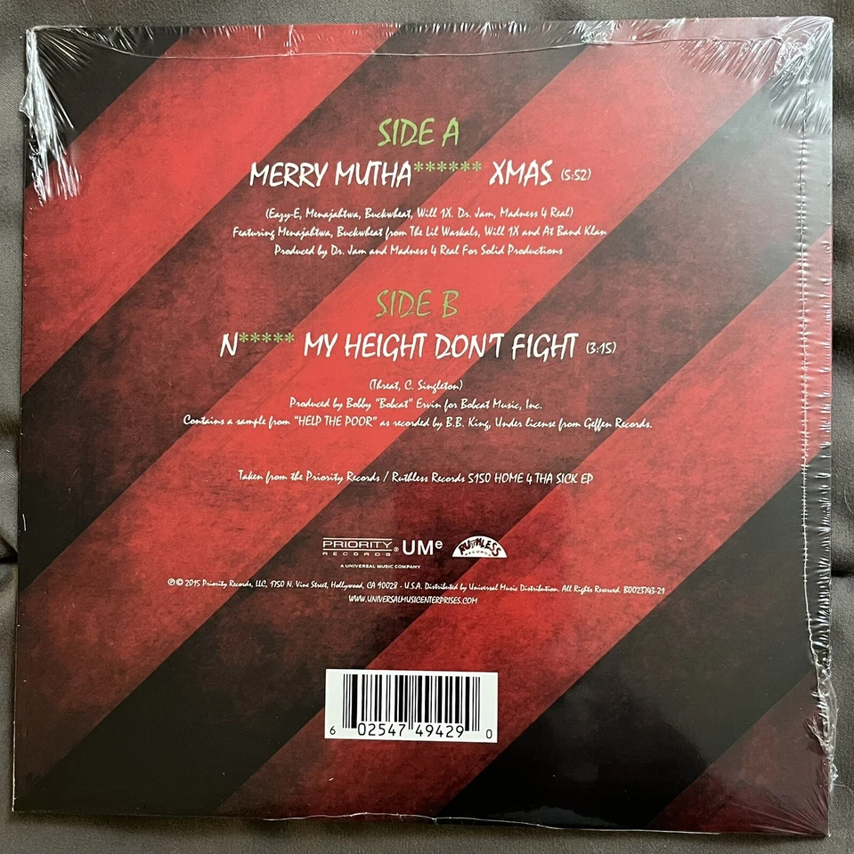 Eazy-E - Merry Muthafuckin' Xmas 7" Colored Vinyl (RSD) *FACTORY SEALED* - Image 2 of 2