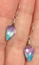 Violet Blue Bi-Color Moonstone Brio STERLING SILVER Earrings Sundance Artisan