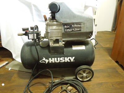 #ad #ad Husky Portable Air Compressor Electric 8 Gal. 125 PSI 1.5 HP with Hose and Tools $100.00