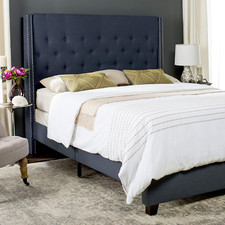 Home Collection Winslet Navy Full Sized Bed, Espresso