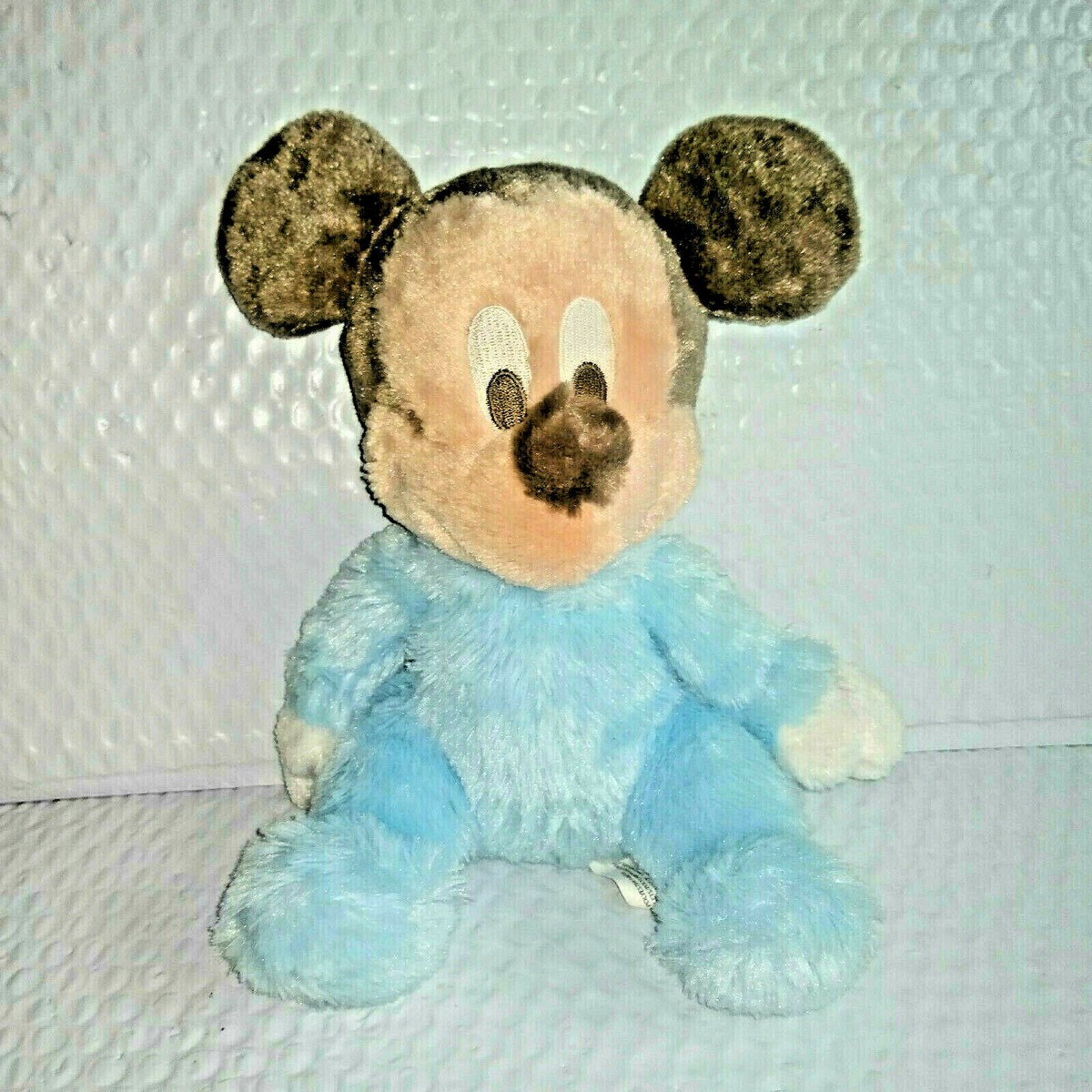 Muckey Plush “BABY BLUE Disneyland WDW Baby MICKEY MOUSE Blue Soft 10