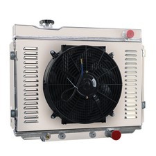4 Row Radiator Shroudfan For 1964-66 Ford Galaxie Small Block 4.3l4.7l V8 At