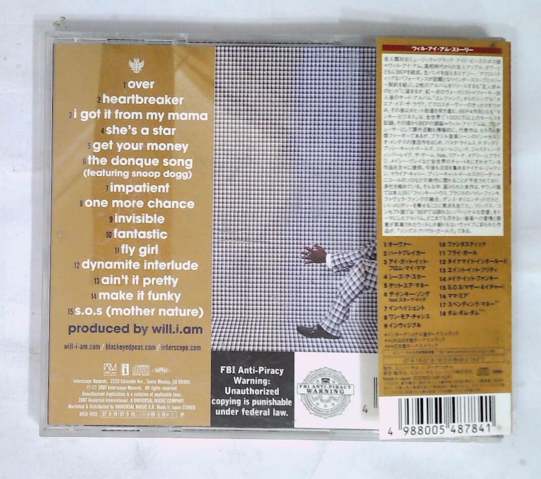 Will.I.Am – Songs About Girls UICA-1035 JAPAN CD OBI | eBay