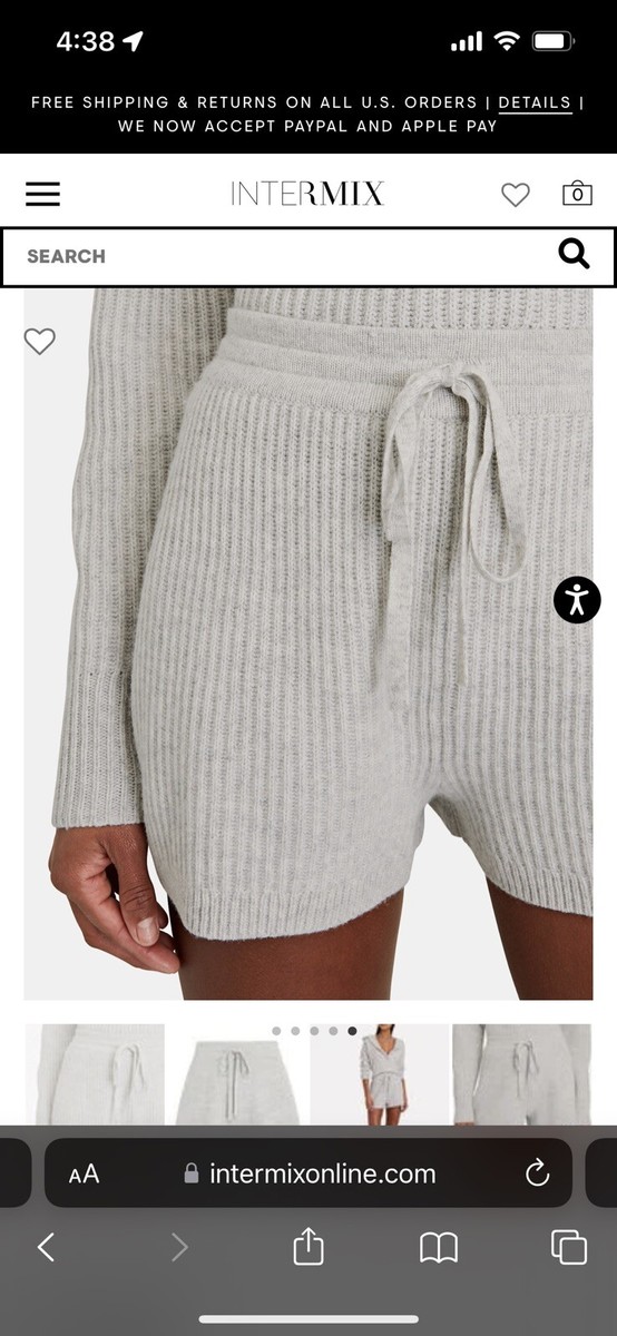 INTERMIX Minnie Knit Wool-Cashmere Shorts