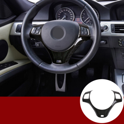 Steering Wheel Panel Cover Trim Carbon Fiber Trim for BMW 3 Series E90 05-12