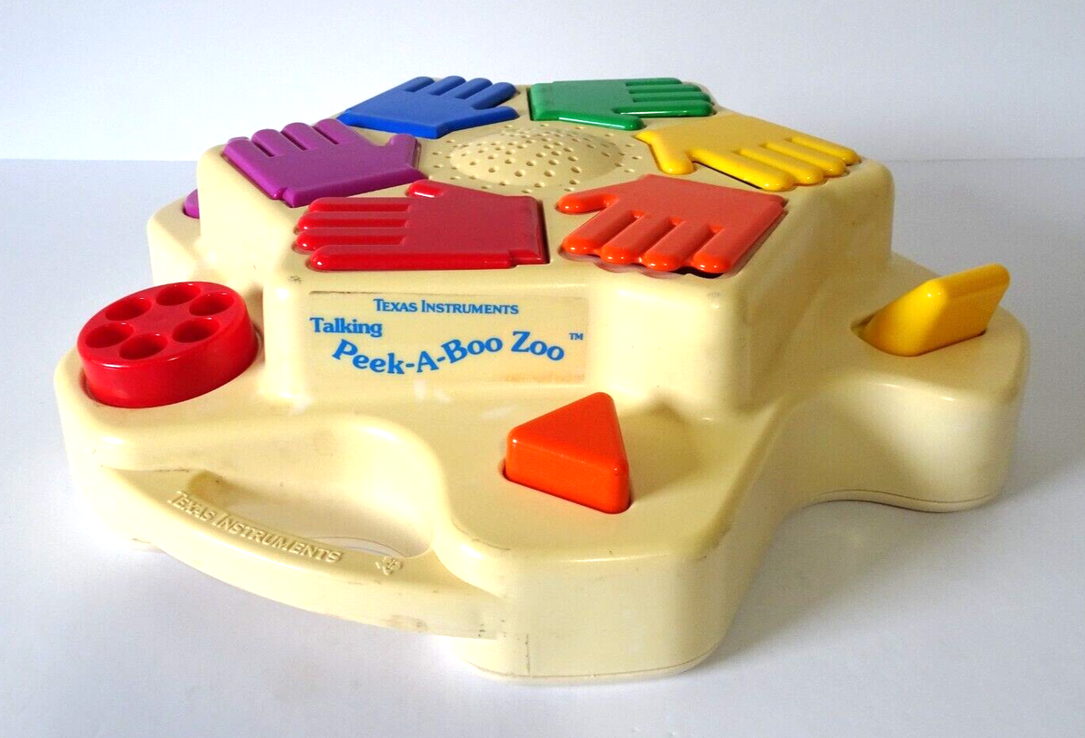 VINTAGE Toy 1990 Texas Instruments Peek-a-Boo Zoo Baby Toddler Toy