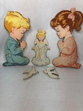 Vintage Mother Goose Nursery Pinups 1953 Dolly Toy Company Wall Hanging
