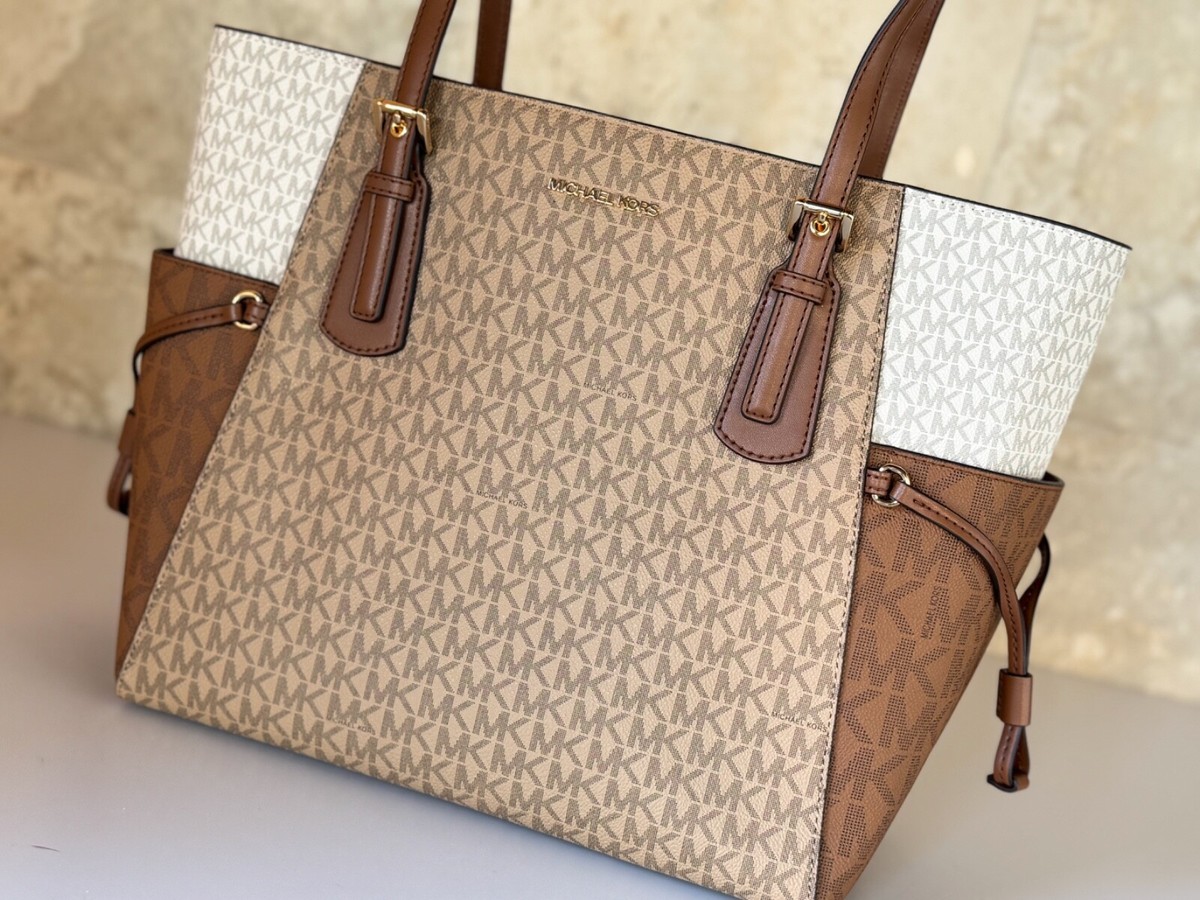 Michael Kors Voyager LG Drawstring Tote Shoulder Bag MK Color