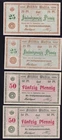 4 x Ruhla: 2 x 25 Pfg each + 50 Pfennig 15.9.1918