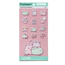 Gund New * Pusheen Pastel Puffy Stickers * 13 Stickers Cat Kitten Kitty Tabby