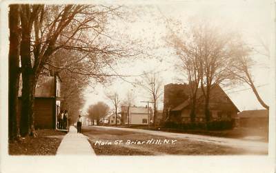New York, NY, Brier Hill, Main Street 1917 Real Photo Postcard