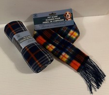 Soft Plush Dog Blanket And Scarf. Winter Warm. Christmas Attire 