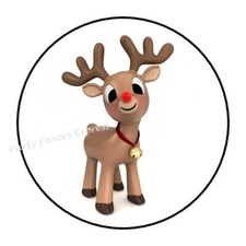 REINDEER CHRISTMAS ENVELOPE SEALS LABELS STICKERS PARTY FAVORS