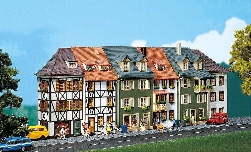 Faller 130430 - 1/87 / H0 6 Relief Houses - New